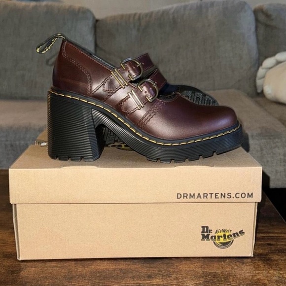 Dr. Martens Brown Heeled Boots - Picture 3 of 5